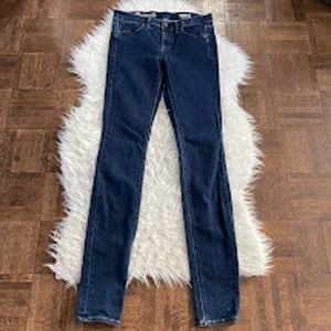 Madewell 27x34 Skinny Skinny Jeans Dark Blue Wash